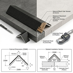Acoustic Wall Panel End Trim (Multiple Colours)