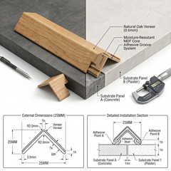 Acoustic Wall Panel End Trim (Multiple Colours)