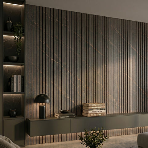 Premium Acoustic Wall Panels - Black & Gold Marble
